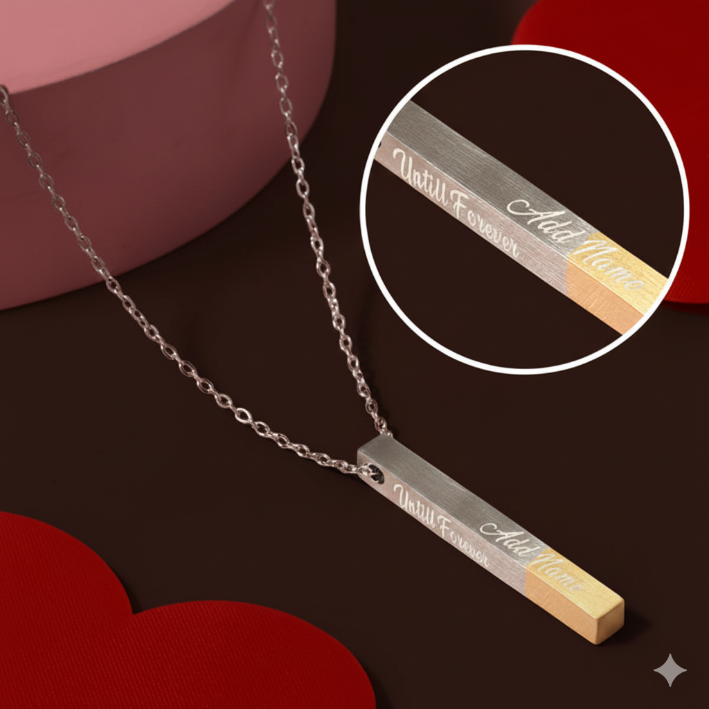 Personalized Gold Cubic Pendant - Image 2