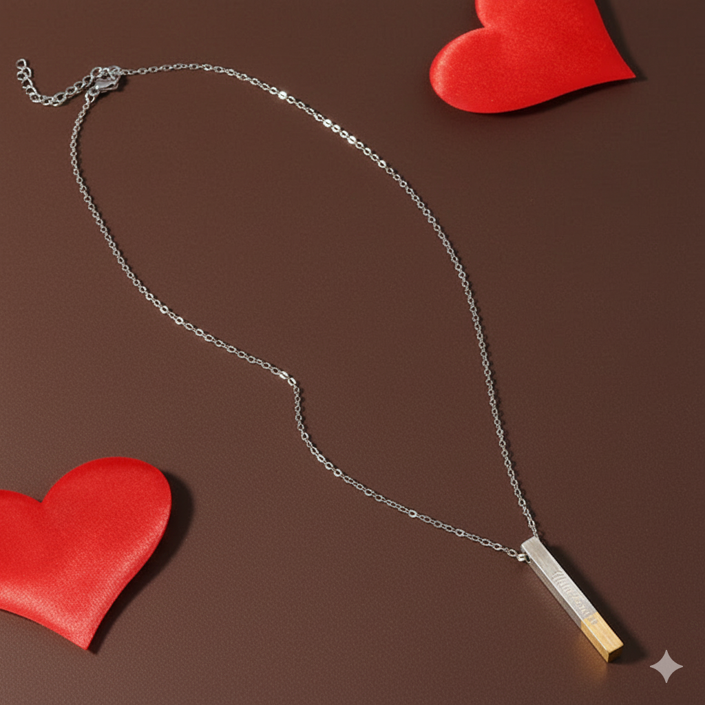 Personalized Gold Cubic Pendant