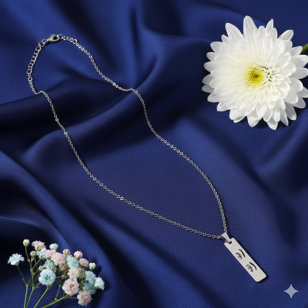 Loving Gaze Personalized Silver Pendant For Her