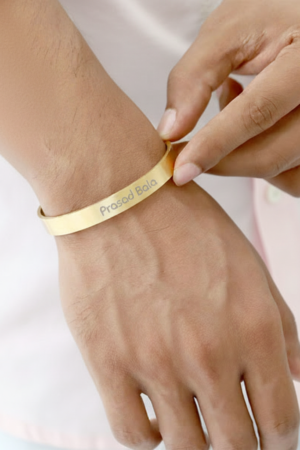Cuff Bracelet - Personalized - Gold