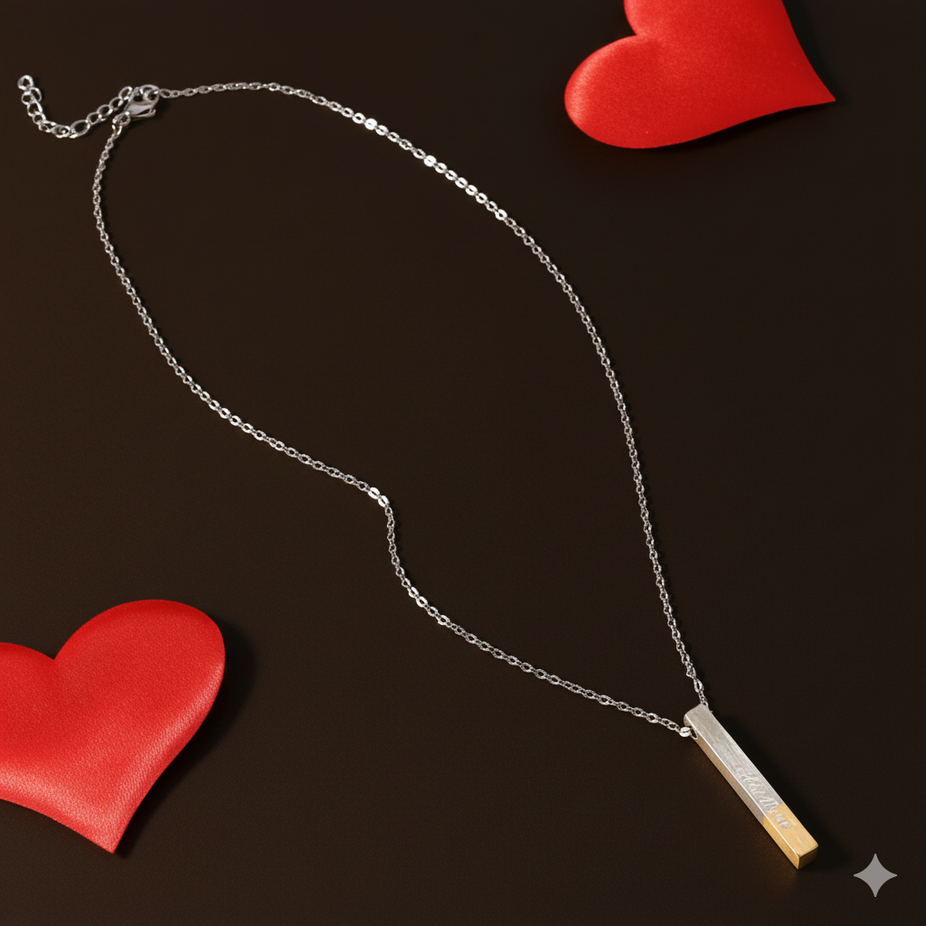 Personalized Gold Cubic Pendant - Image 3