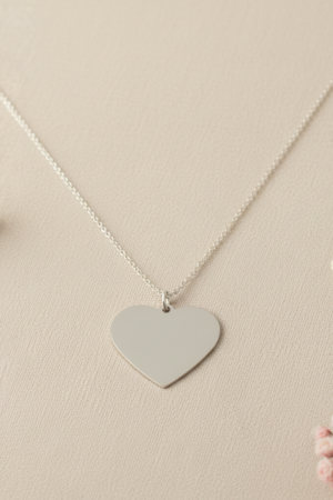 Silver Finish Heart Shape Pendant