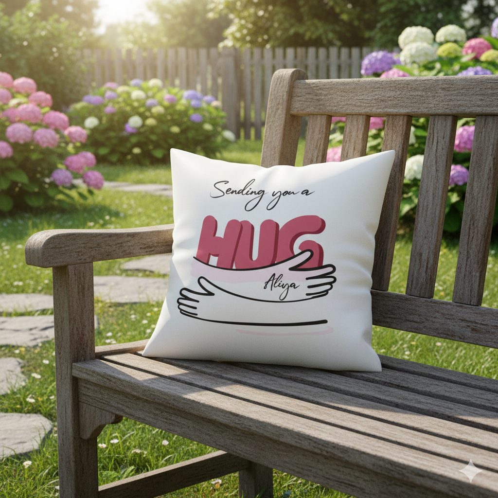 Sending You A Hug Personalized Cushion - Image 2