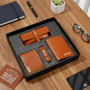 Leather Essentials Personalized Gift Hamper