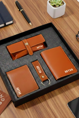 Leather Essentials Personalized Gift Hamper