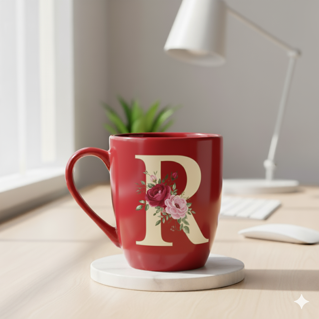 Personalized Classic Red Mug - Image 3