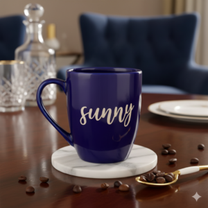 Tranquil Midnight Personalized Mug - Blue