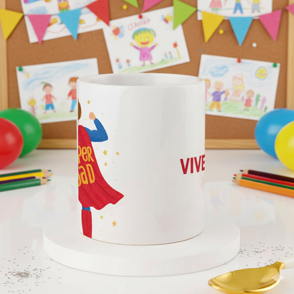 Super Dad Personalized Ceramic Mug - Image 2