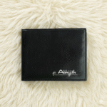 Personalized Black Leather Wallet for Men