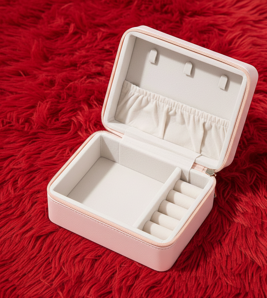 Personalized Chic Off-White Jewellery Organizer - Image 2