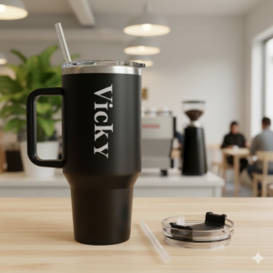 Personalized Matte Black Tumbler