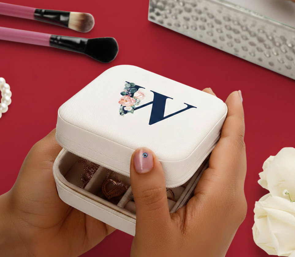 Personalized PU Leather Jewellery Organizer