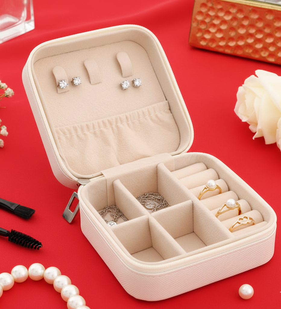 Personalized PU Leather Jewellery Organizer - Image 3