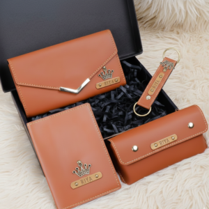 Personalized Travel Essentials Hamper For Her - Tan