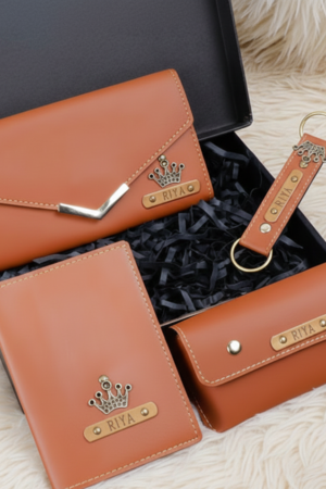 Personalized Travel Essentials Hamper For Her - Tan
