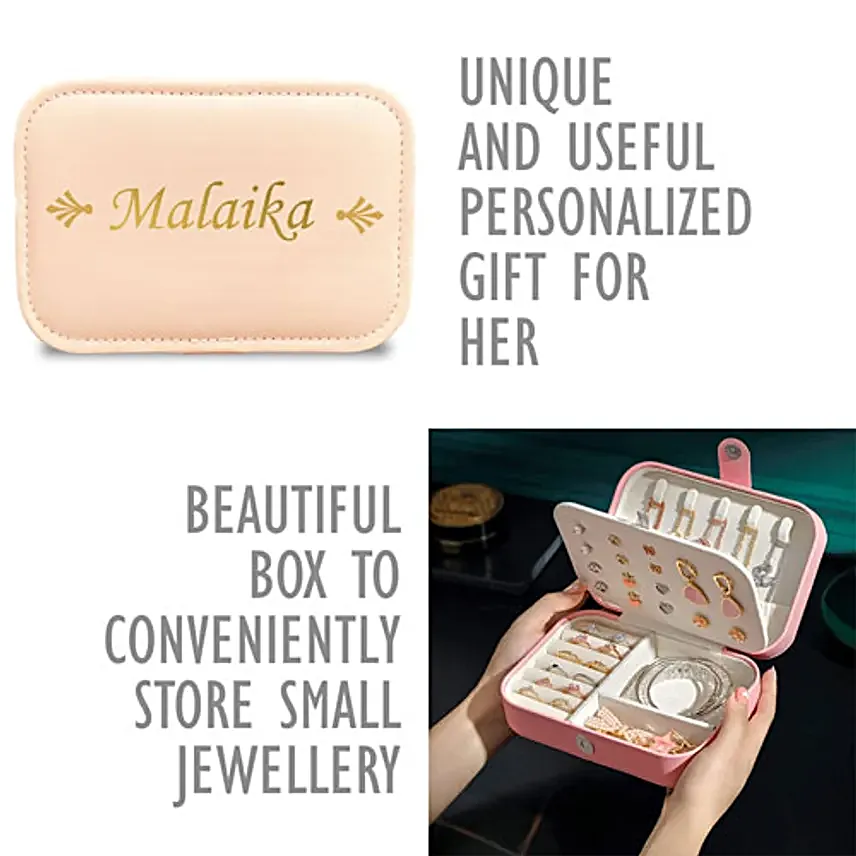 Personalised Blush Jewellery Box