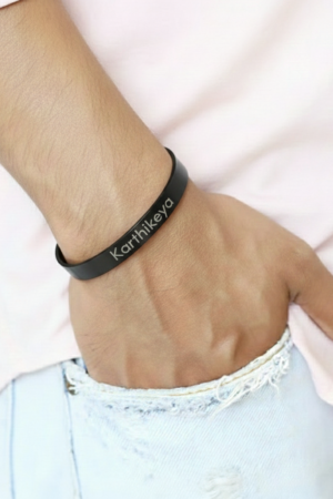 Personalized Classic Black Bracelet-Black