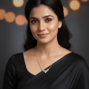 Dazzling V-Shape Diamond Cluster Necklace