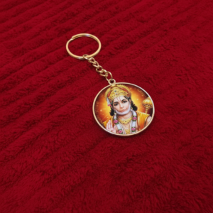 ✨ Customized Round Double-Sided Keychain-Gold Border