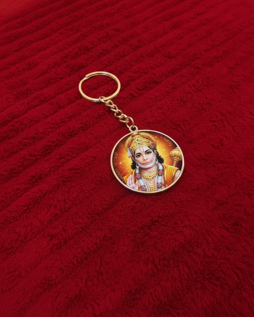 ✨ Customized Round Double-Sided Keychain-Gold Border