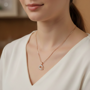 Crown Heart Pendant Necklace