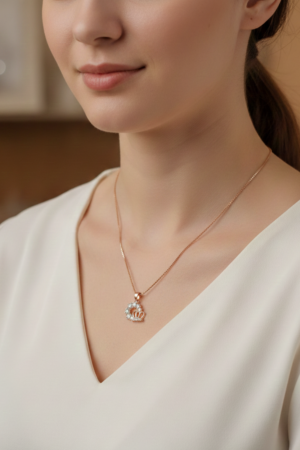 Crown Heart Pendant Necklace