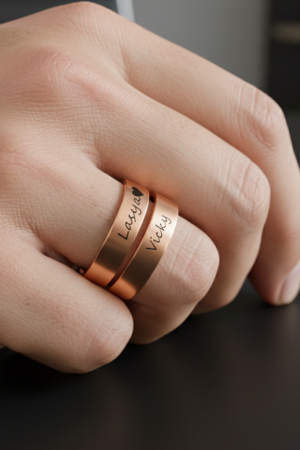Personalized Adjustable Rose Gold Wrap Ring