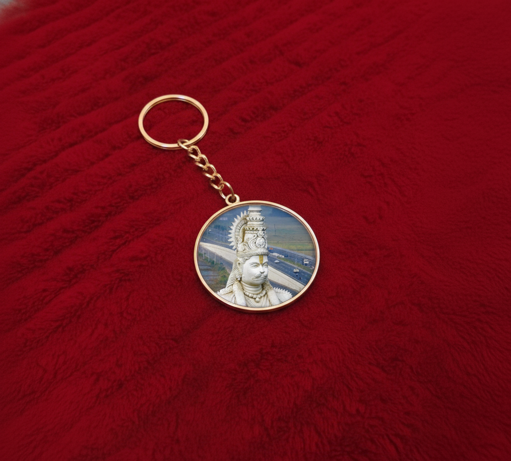 ✨ Customized Round Double-Sided Keychain-Gold Border - Image 2