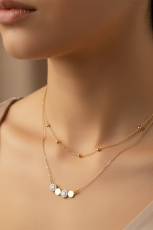 Two-Tiered Dainty Charm Necklace