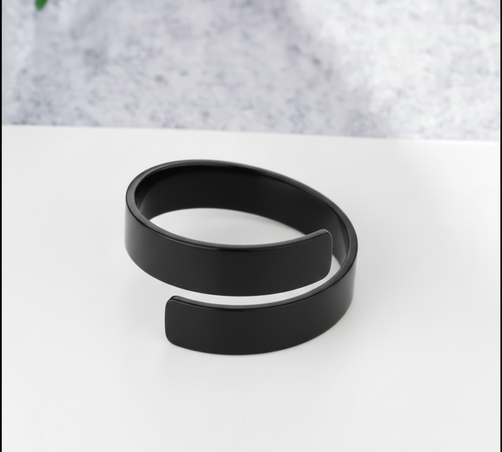 Personalized Adjustable Rose Gold Wrap Ring - Image 2