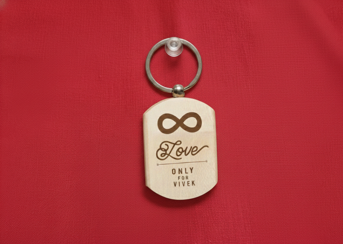 Personalized Wooden Keychain - A Token of Endless Love - Image 3
