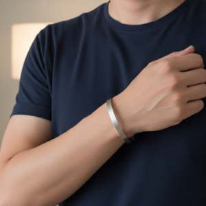 Personalized Engraved Classic Cuff-Silver