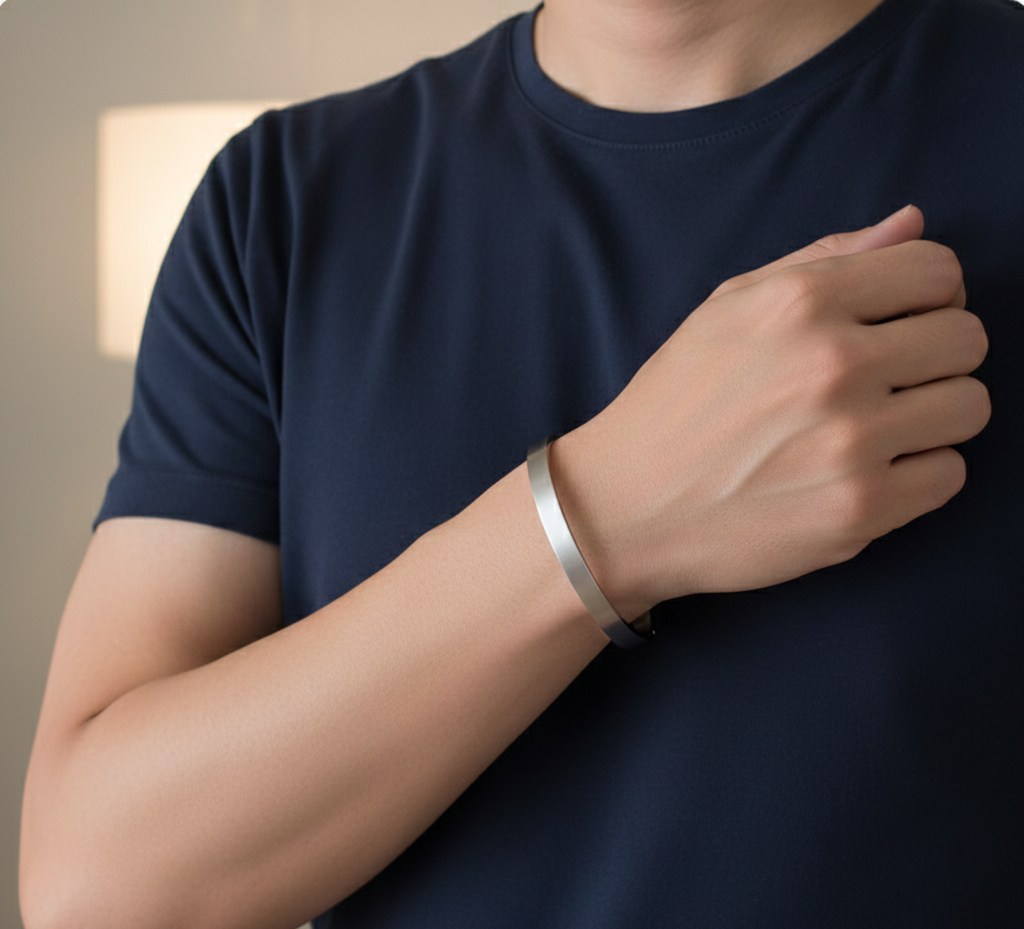 Personalized Engraved Classic Cuff-Silver