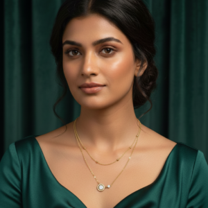 Radiant Emerald Evening Layered Necklace