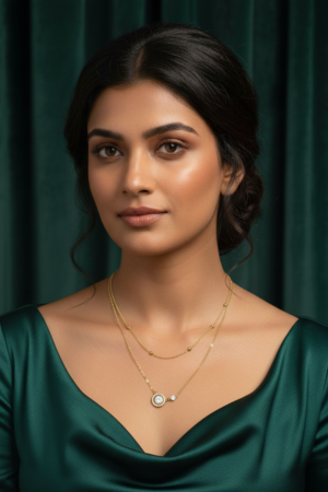 Radiant Emerald Evening Layered Necklace