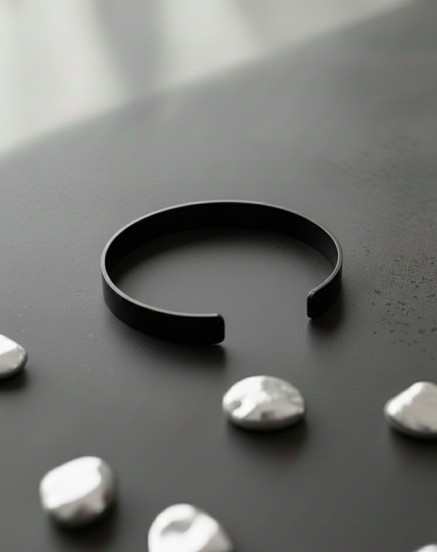 Personalized Classic Black Bracelet-Black - Image 3