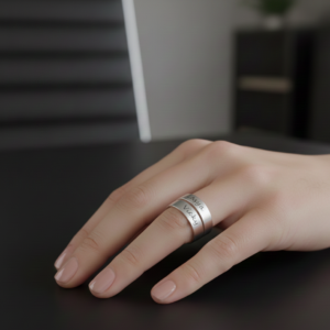 Personalized Sterling Silver Adjustable Name Ring