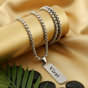 Personalized Rectangle Pendant - Silver