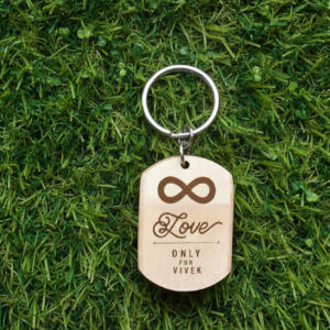 Personalized Wooden Keychain - A Token of Endless Love