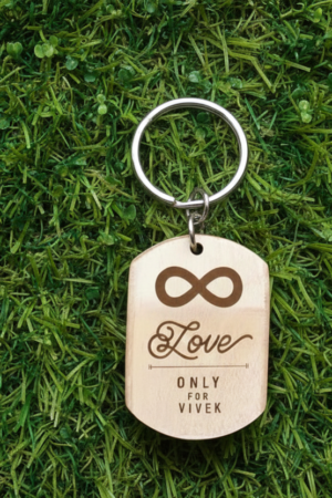 Personalized Wooden Keychain - A Token of Endless Love