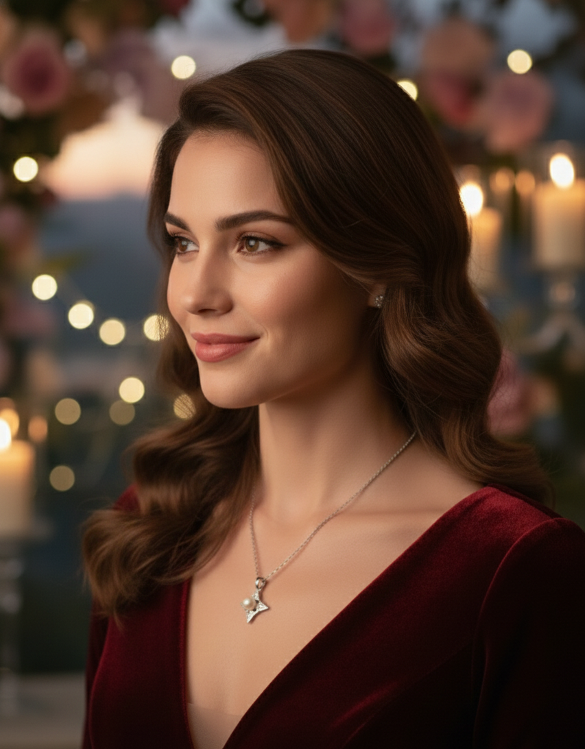 Celestial Pearl Radiance Necklace - Image 4