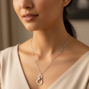 Interlocking Circles Pendant Necklace