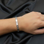 Personalized Classic Engravable Bar Bracelet-Silver