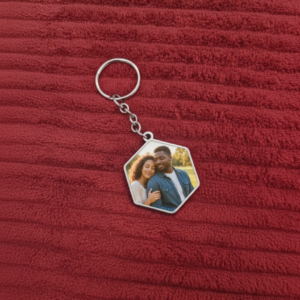 Cherished Memory Hexagon Keychain