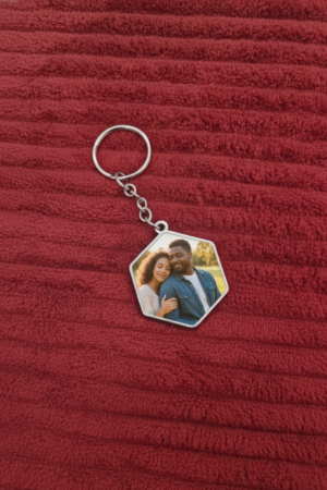 Cherished Memory Hexagon Keychain