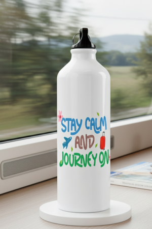 Personalized Adventure Sipper Bottle – Stay Calm & Journey On