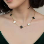 Vanity Style Clover Charm 4-in-1 Set (Necklace, Bracelet, Ring, Earrings)